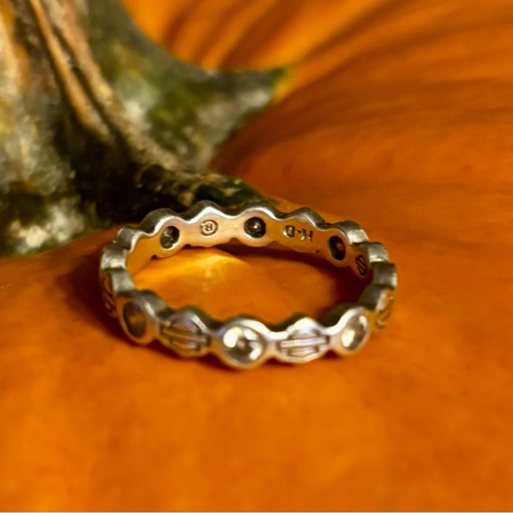 Harley Davidson Sterling Silver Ring. Size 8